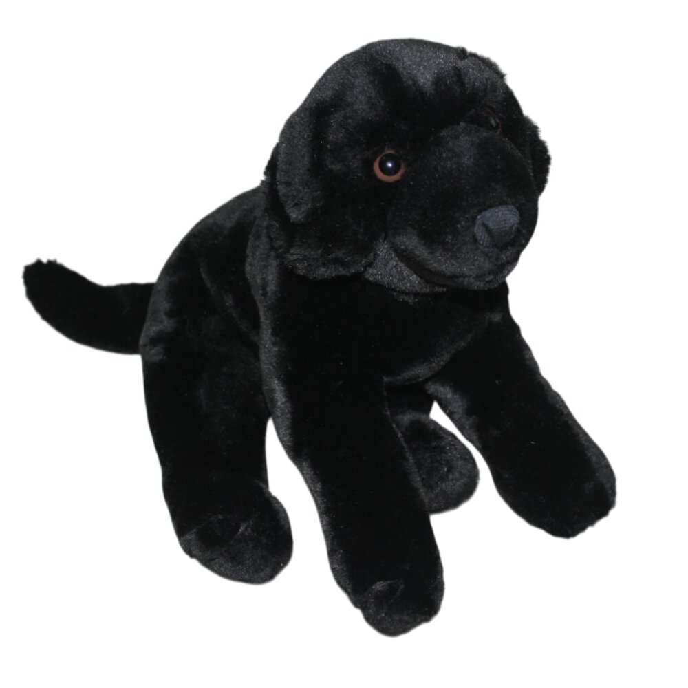 Animal Alley Black Lab Puppy Dog Plush Stuffed Animal Toy 10" Sitting Toys R Us